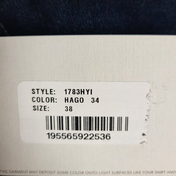 AG Adriano Goldschmied Tellis Modern Slim Stretch Dark Wash Jeans Sz 38× 34 NWT - Picture 5 of 7